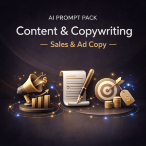 AI Prompt Pack – Content & Copywriting – Sales & Ad Copy